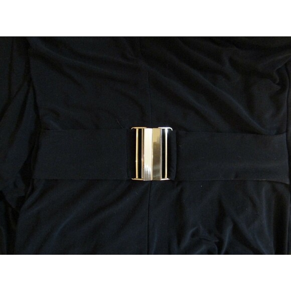 Cache’ Jumpsuit Black One Piece Halter Top Pants Belted Womens Size 4 - Picture 5 of 6